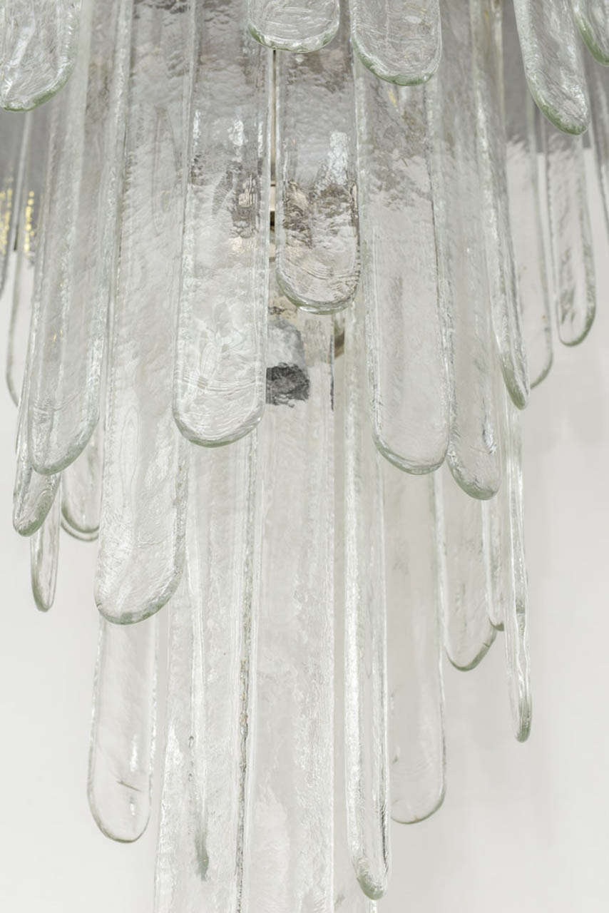 Italian Mazzega Glass Chandelier