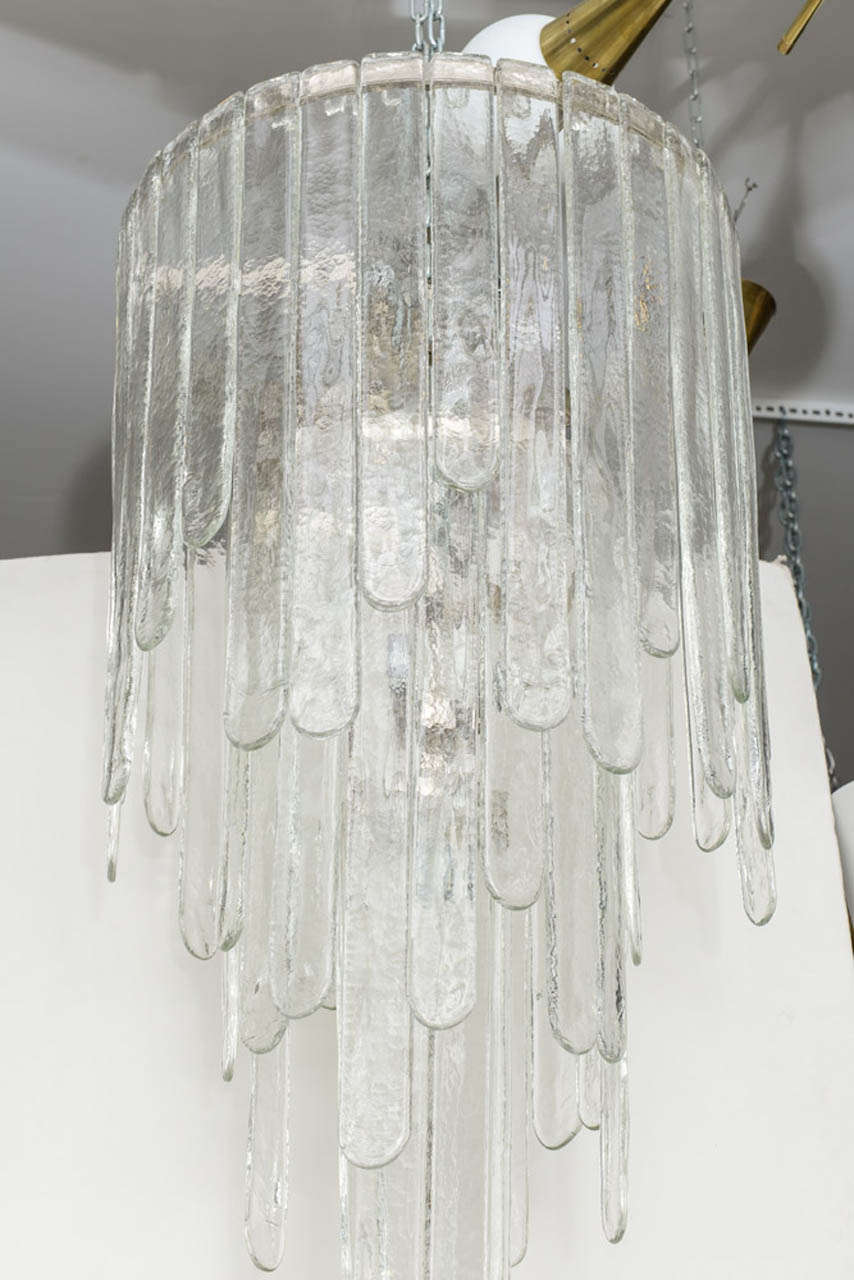 Mazzega Glass Chandelier In Excellent Condition In West Palm Beach, FL