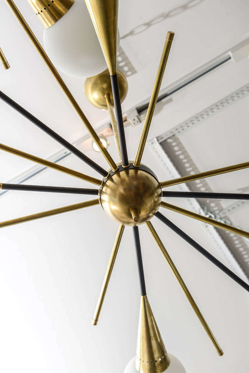 Massive Sputnik Light Fixtures in the Style of Stilnovo 1