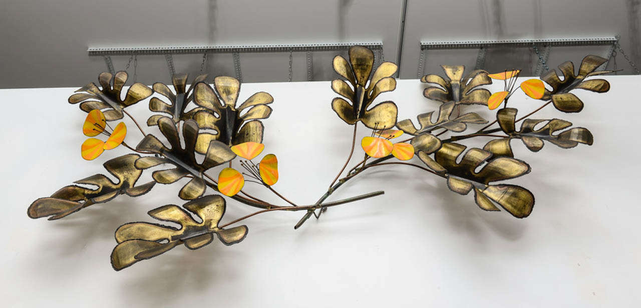 Signed C. Jere Sculpture with Enamel Flowers 3
