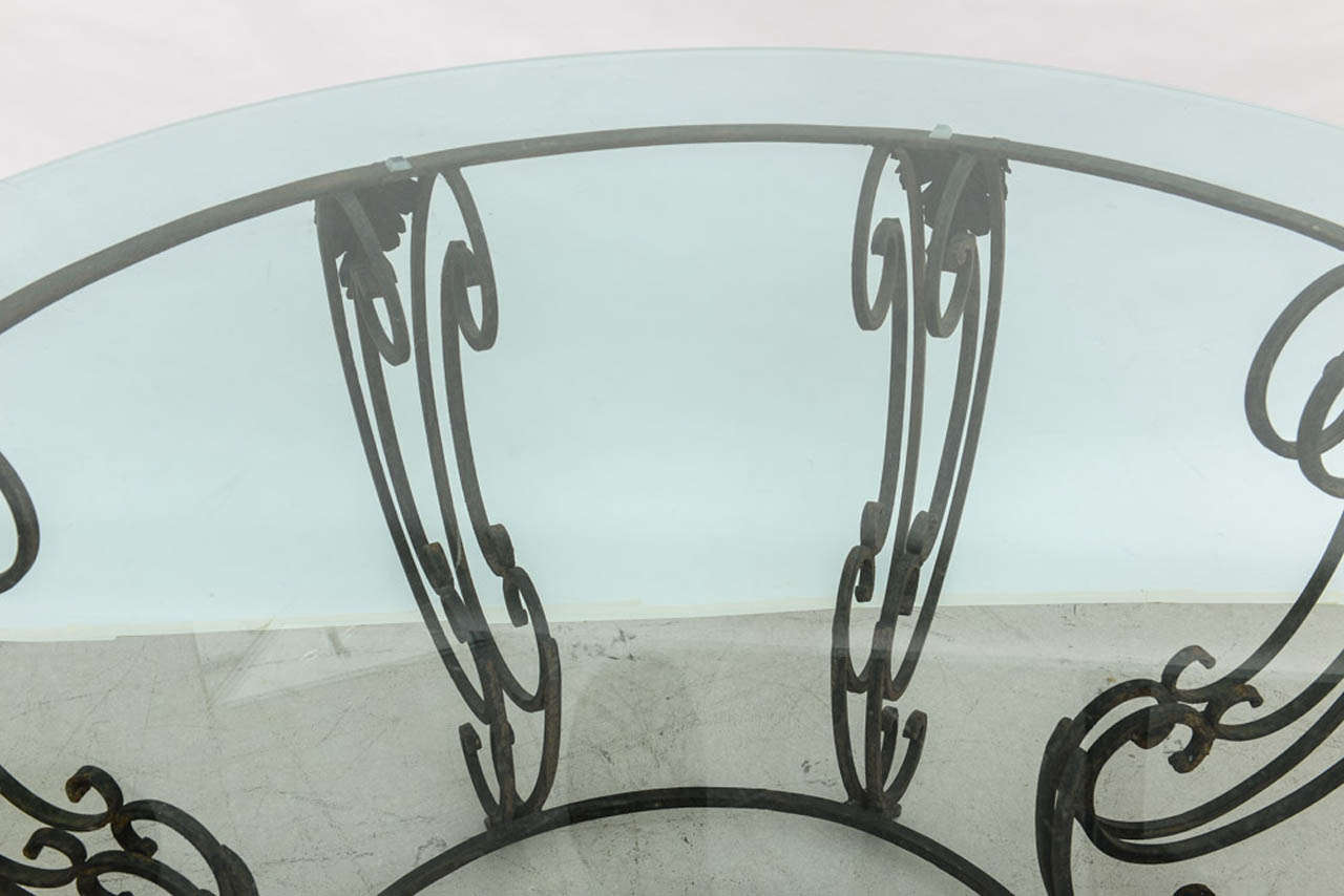 Mid-20th Century French Wrought Iron Center Table