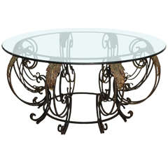 French Wrought Iron Center Table