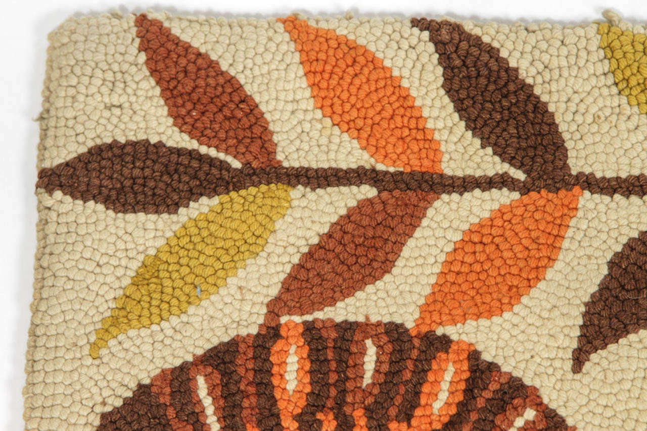 Evelyn and Jerome Ackerman Hand Hooked Rug circa 1960 For Sale 1