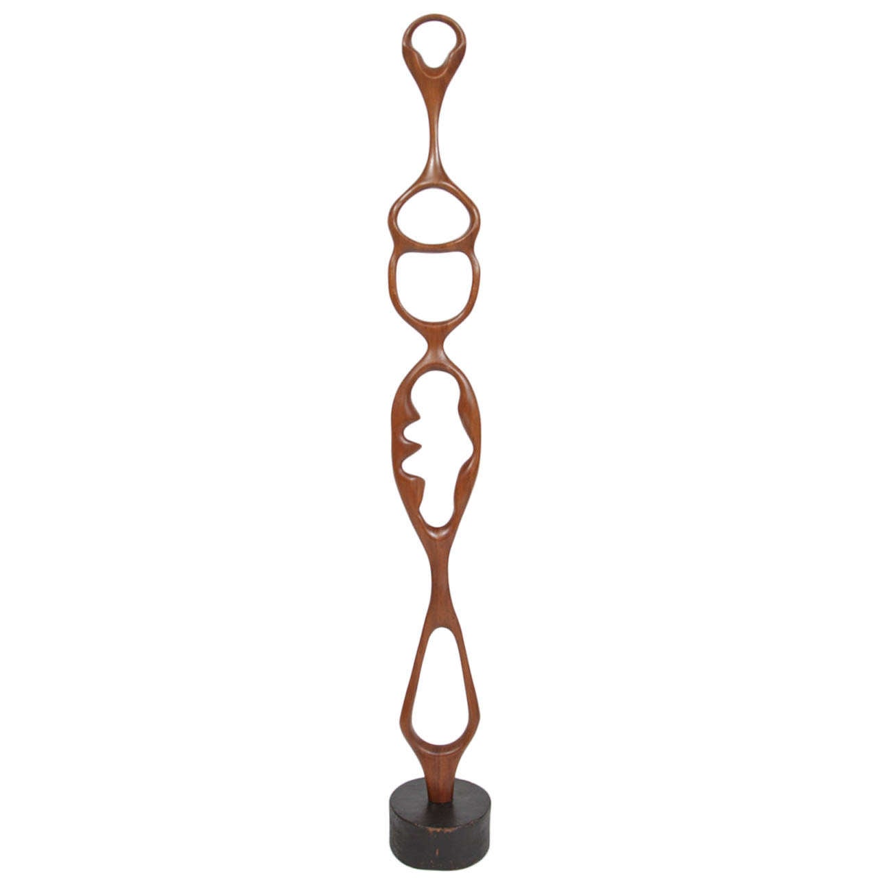 Direct carved wood sculpture by Donald Saxby "Direct Perception"