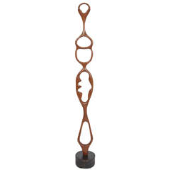 Direct carved wood sculpture by Donald Saxby "Direct Perception"