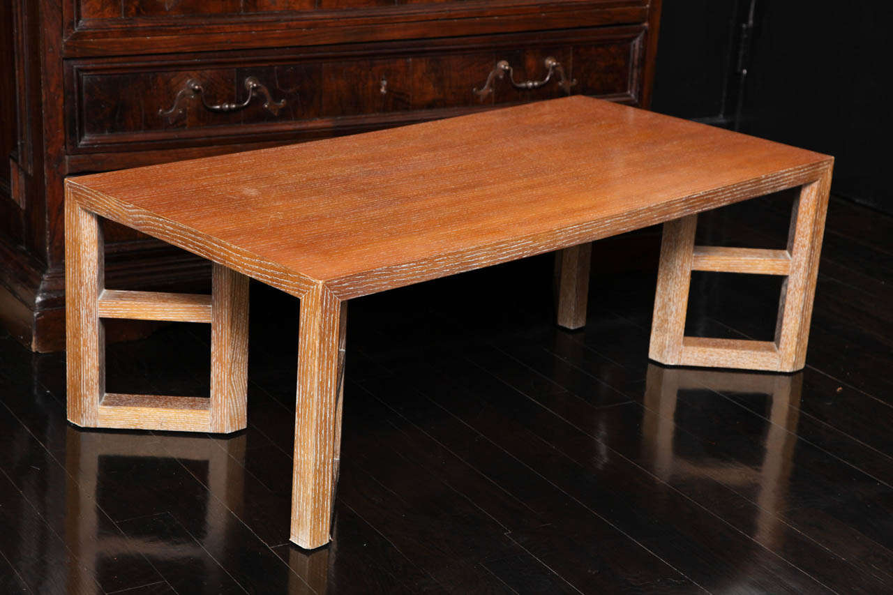 Cerused oak coffee table
