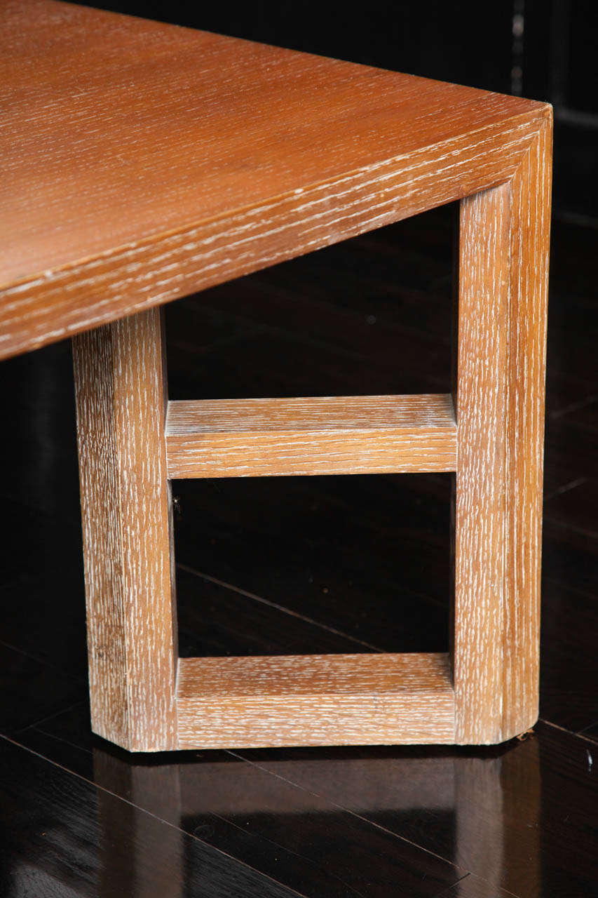 Mid-20th Century Cerused Oak Coffee Table