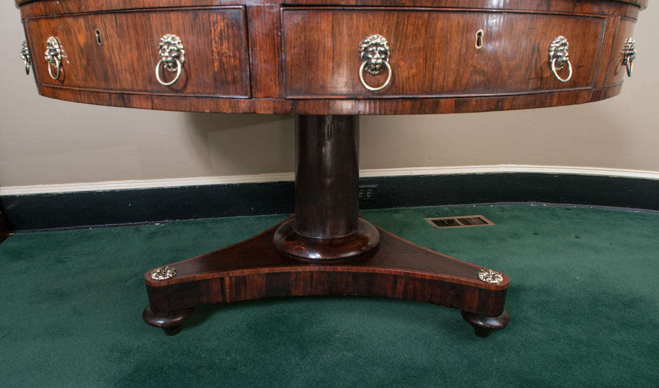 19th Century Late Regency Drum or Rent Table