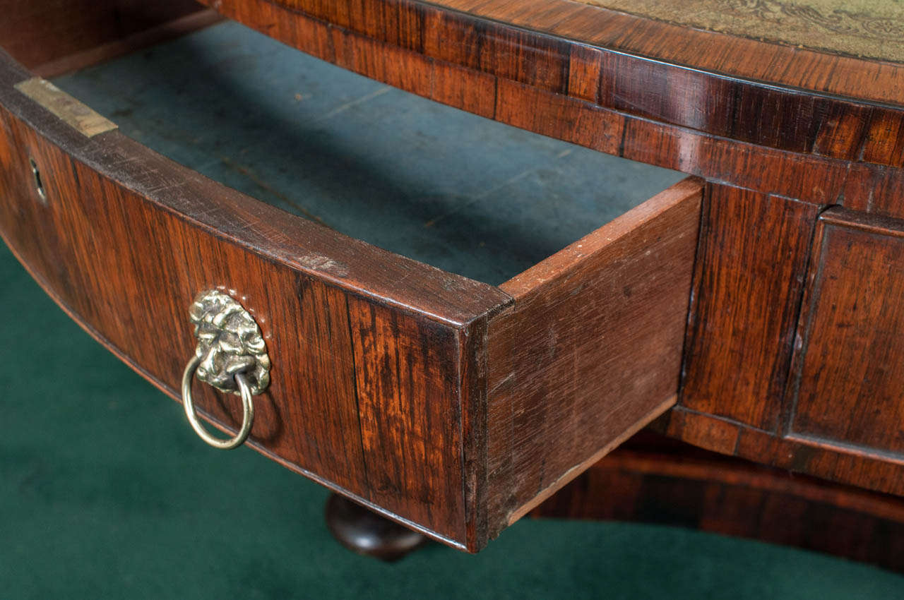 Late Regency Drum or Rent Table 1