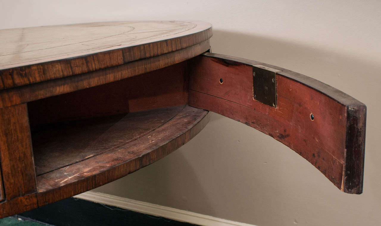 Late Regency Drum or Rent Table 2
