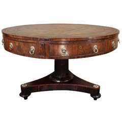 Late Regency Drum or Rent Table