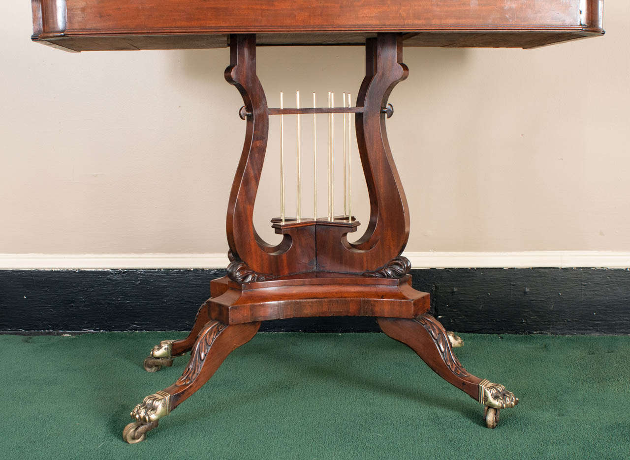 American Federal Cross-Lyre Card Table For Sale