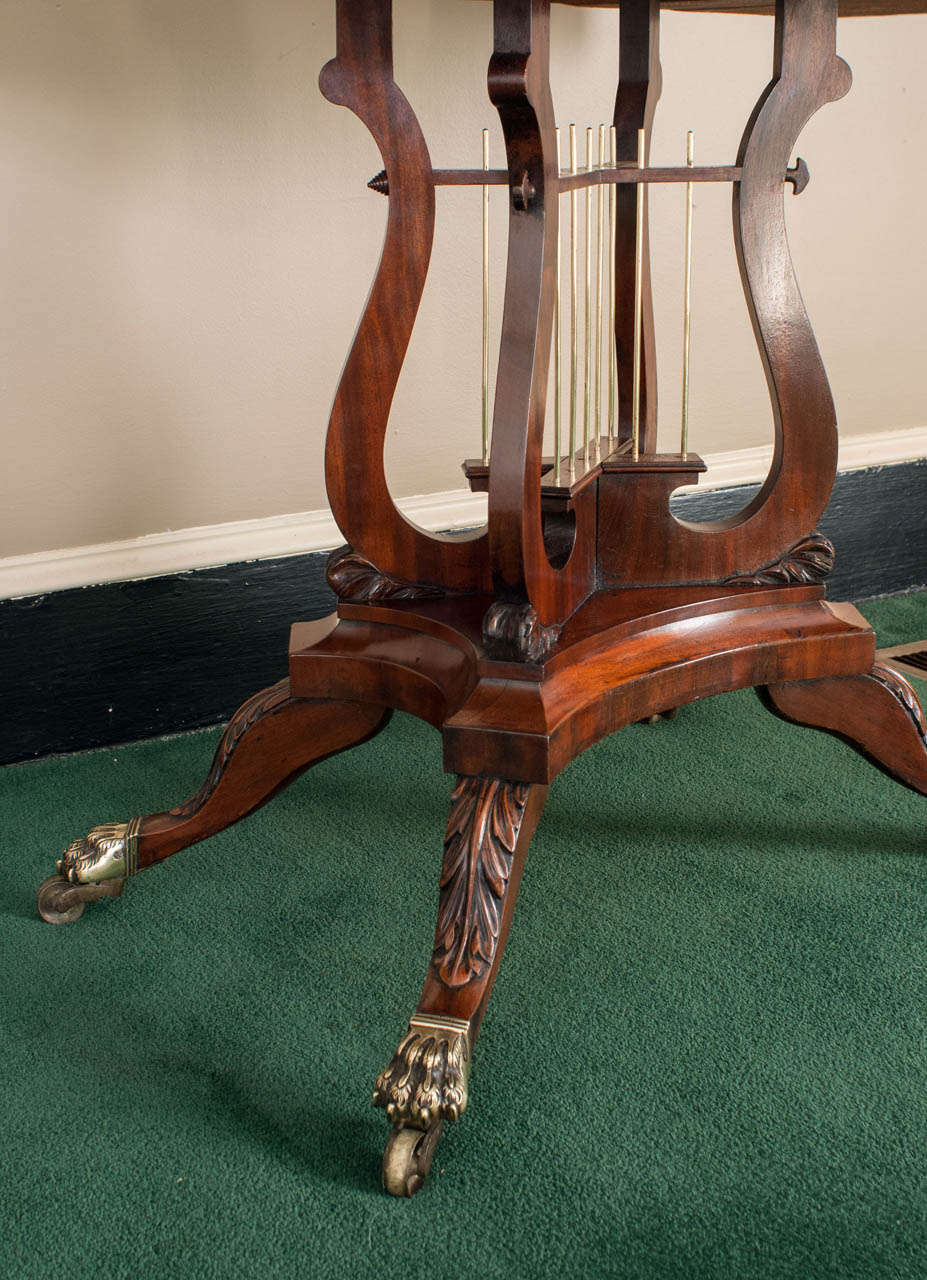 Federal Cross-Lyre Card Table In Excellent Condition For Sale In Alexandria, VA