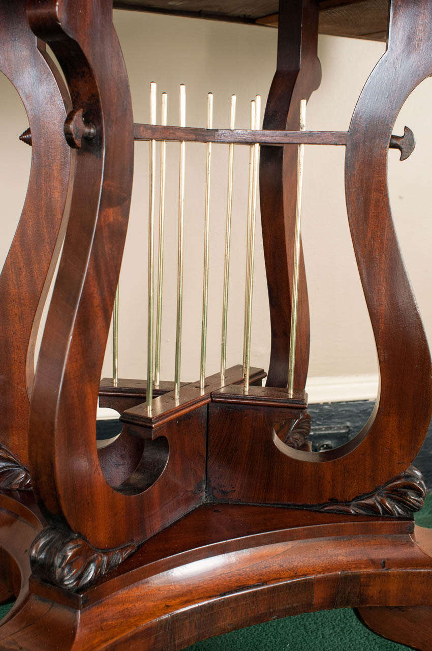 Mahogany Federal Cross-Lyre Card Table For Sale