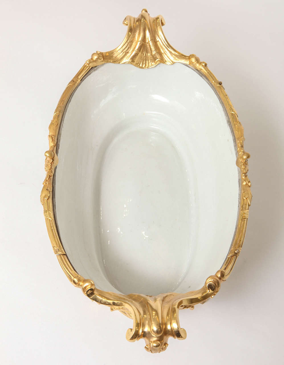 Antiguo centro de mesa chino de porcelana y bronce doré del periodo Kangxi en venta 1