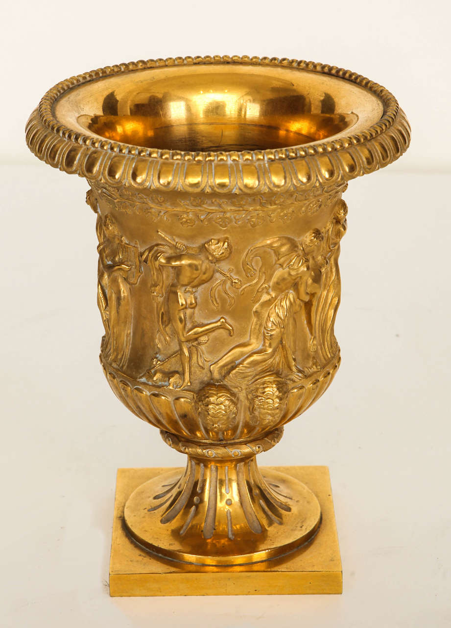Pair of Gilded Bronze Vases 1