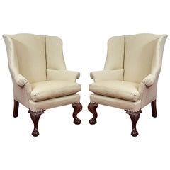 Pair of George II Wingback Chairs