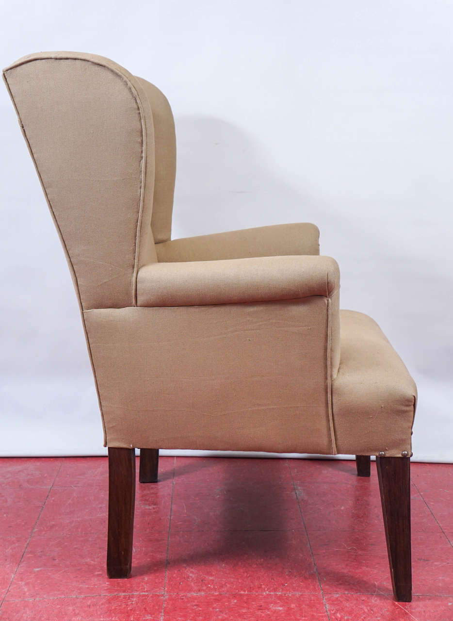 American Pair of Wingback Chairs