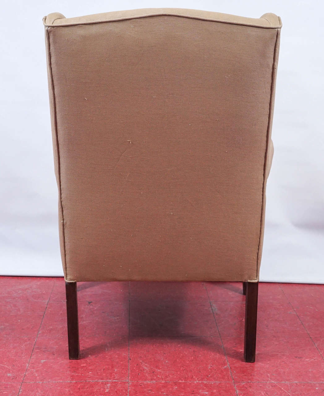 Woven Pair of Wingback Chairs