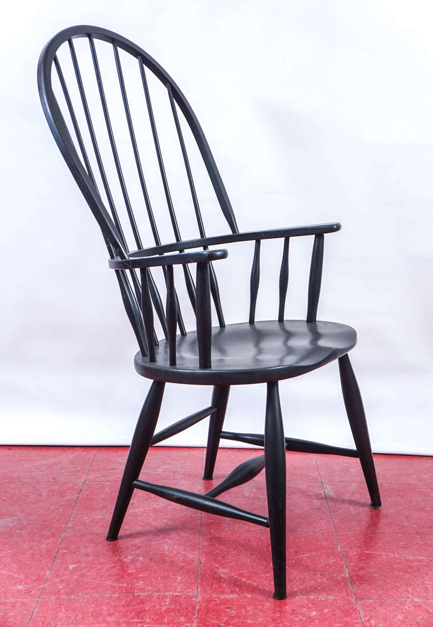 American Colonial Four American Windsor Armchairs