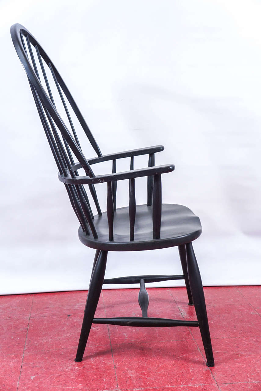 Patinated Four American Windsor Armchairs