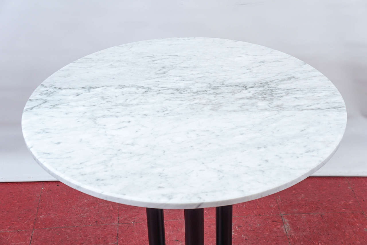 Industrial French Deco Marble-Top Bistro Cafe Table