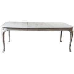 Gustavian-Style Dining Table with Leaves