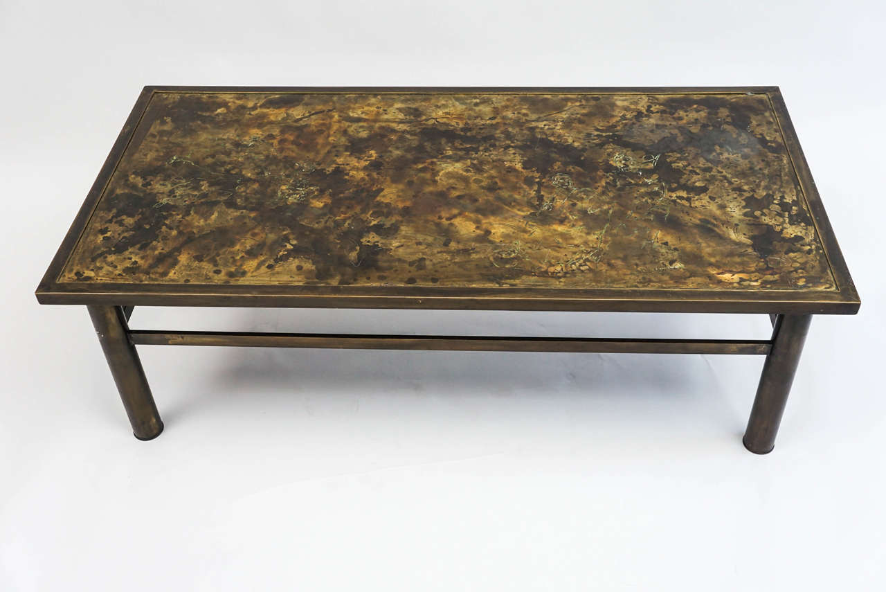 American Bronze Rectangular Coffee Table by Philip & Kelvin Laverne