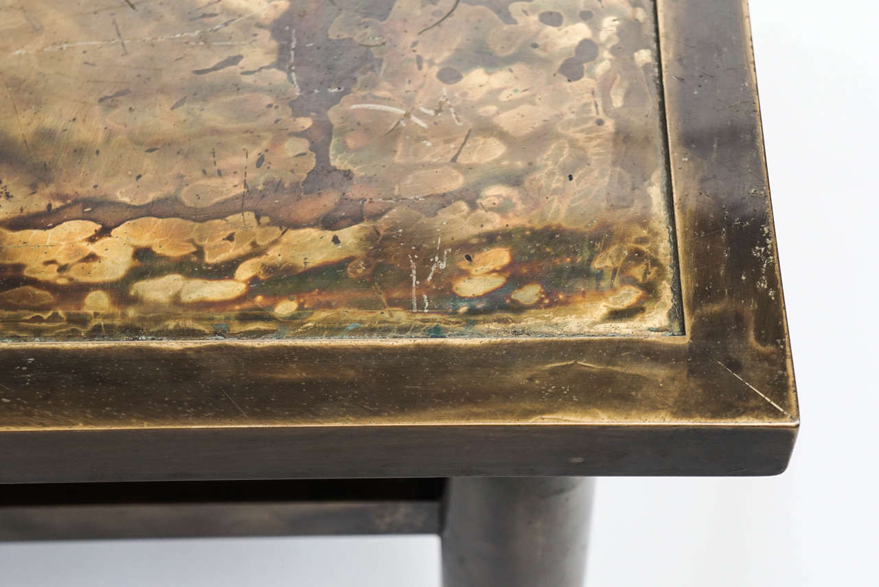 Bronze Rectangular Coffee Table by Philip & Kelvin Laverne 3