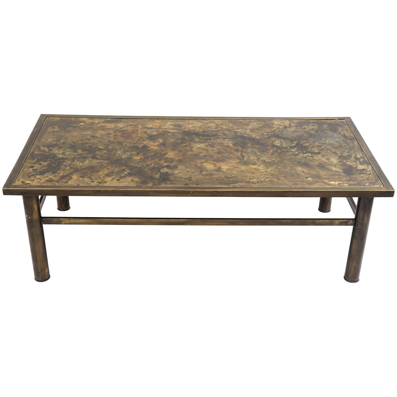 Bronze Rectangular Coffee Table by Philip & Kelvin Laverne