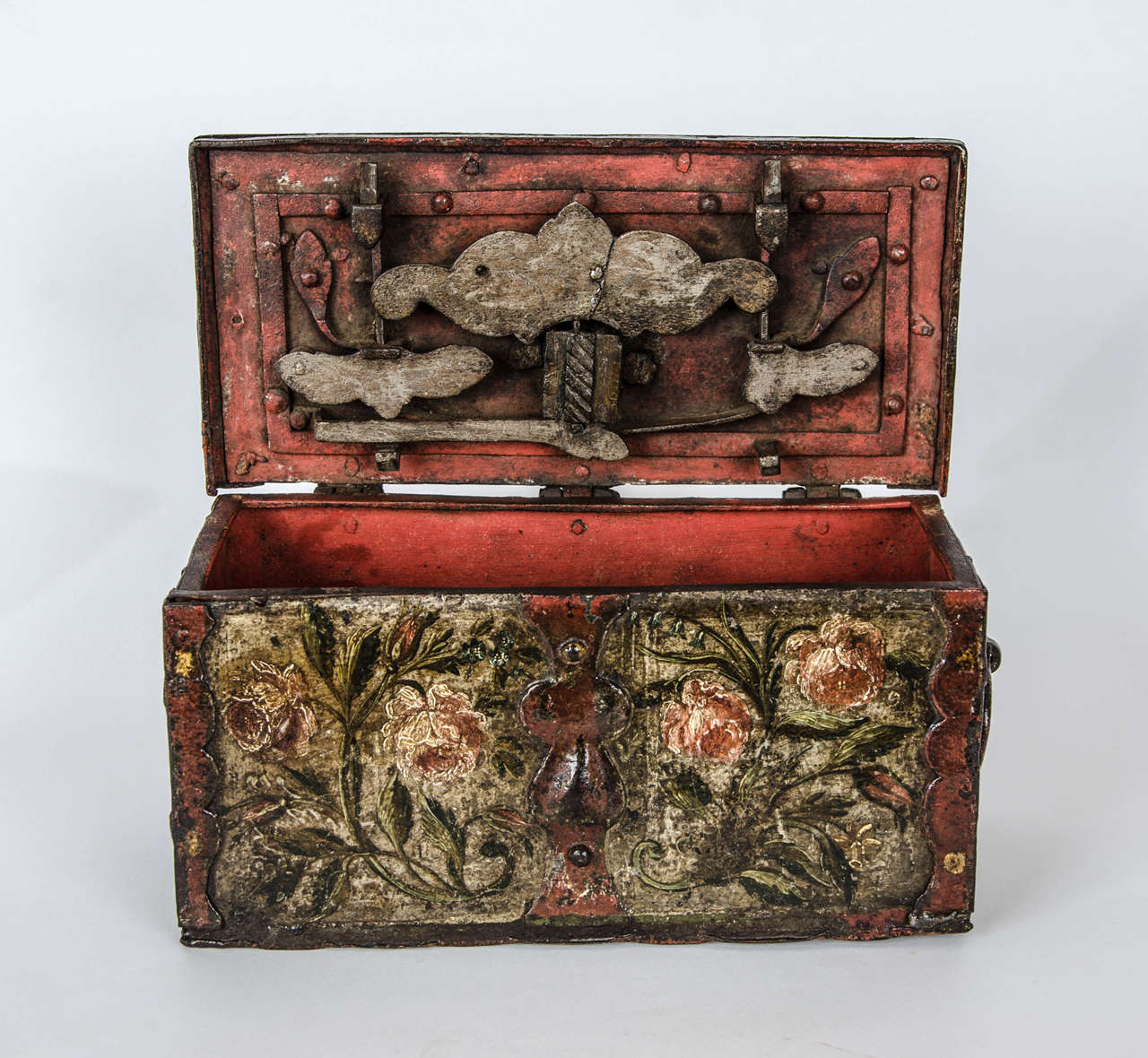 Baroque North European Small Painted Dowry Casket