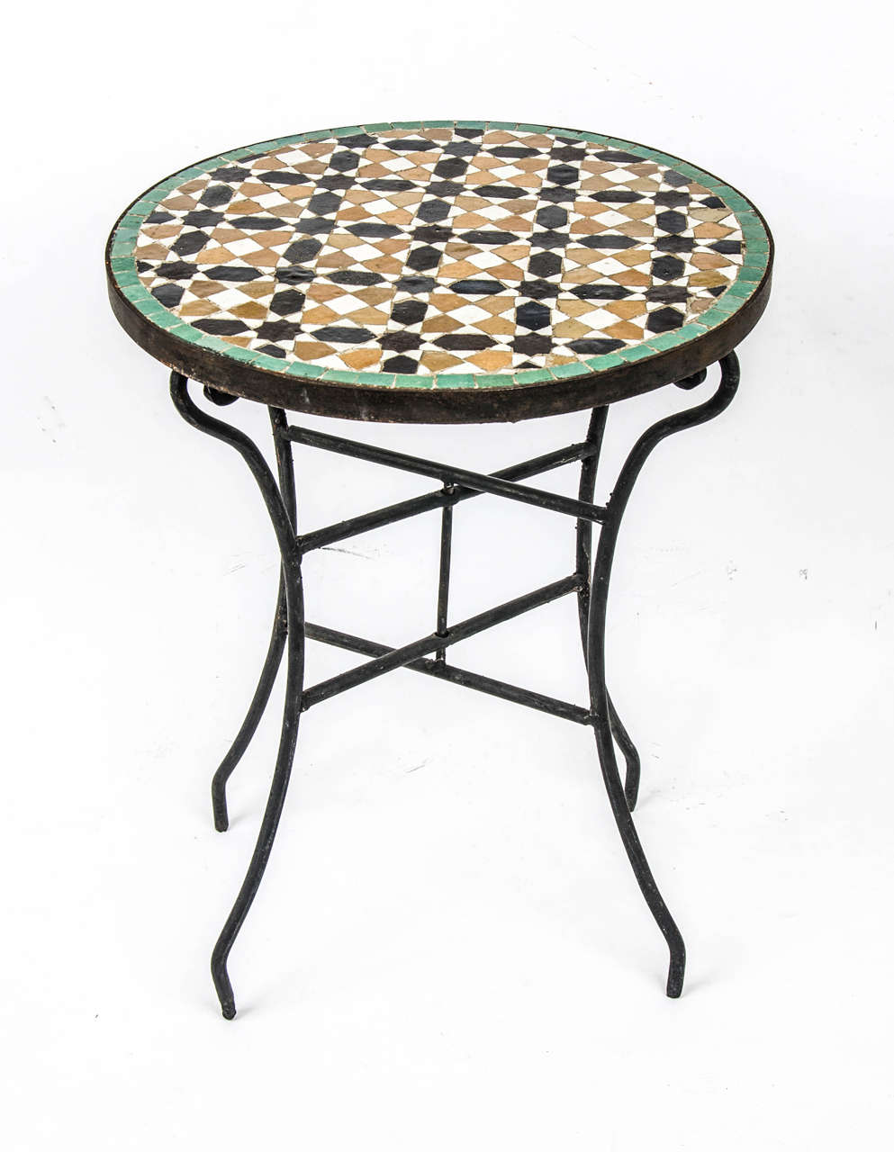 Mosaic Modern Moroccan Occasional Table For Sale