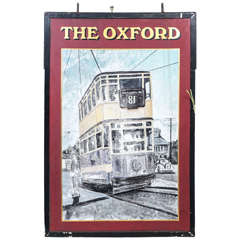 Antique "The Oxford" English Pub Sign