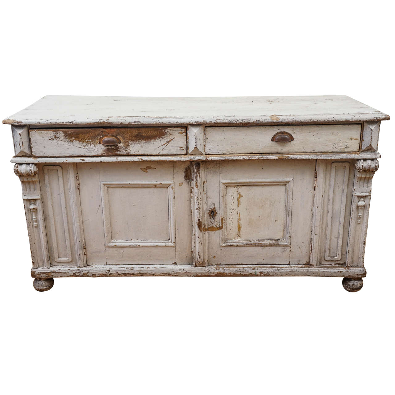Two-Door and Two-Drawer Painted Sideboard