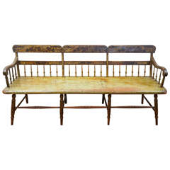 Pennsylvania Original Painted Spindle Bench
