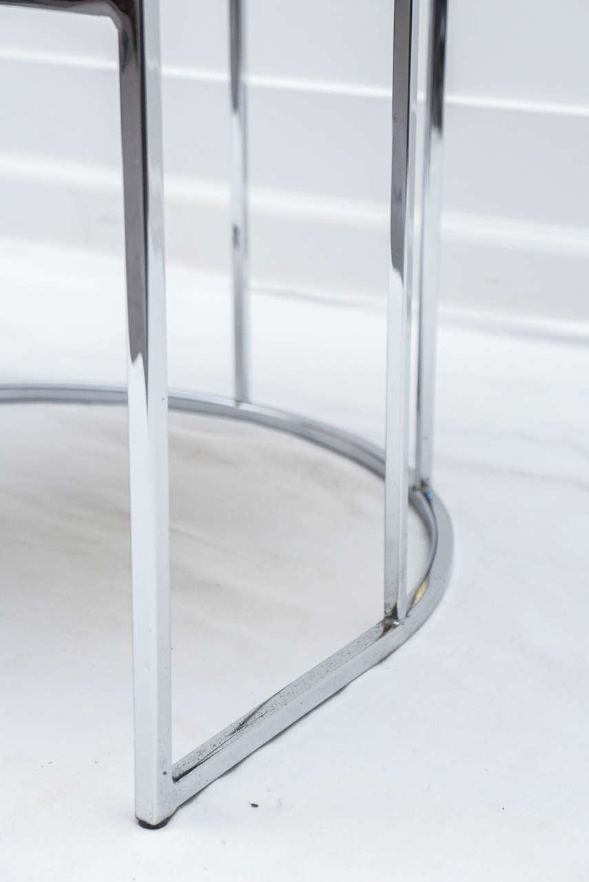 Four Chrome Milo Baughman Dining Chairs For Sale 1