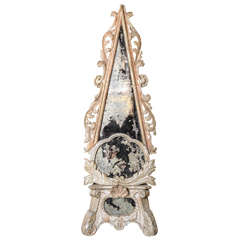 Carved Wooden Silver Gilt and Mirrored Reliquaire, Italian, 19th Century