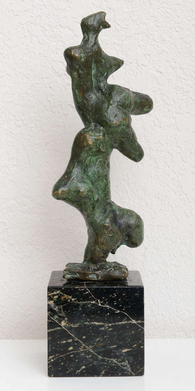 Chaim Gross Bronze on Marble Sculpture 1