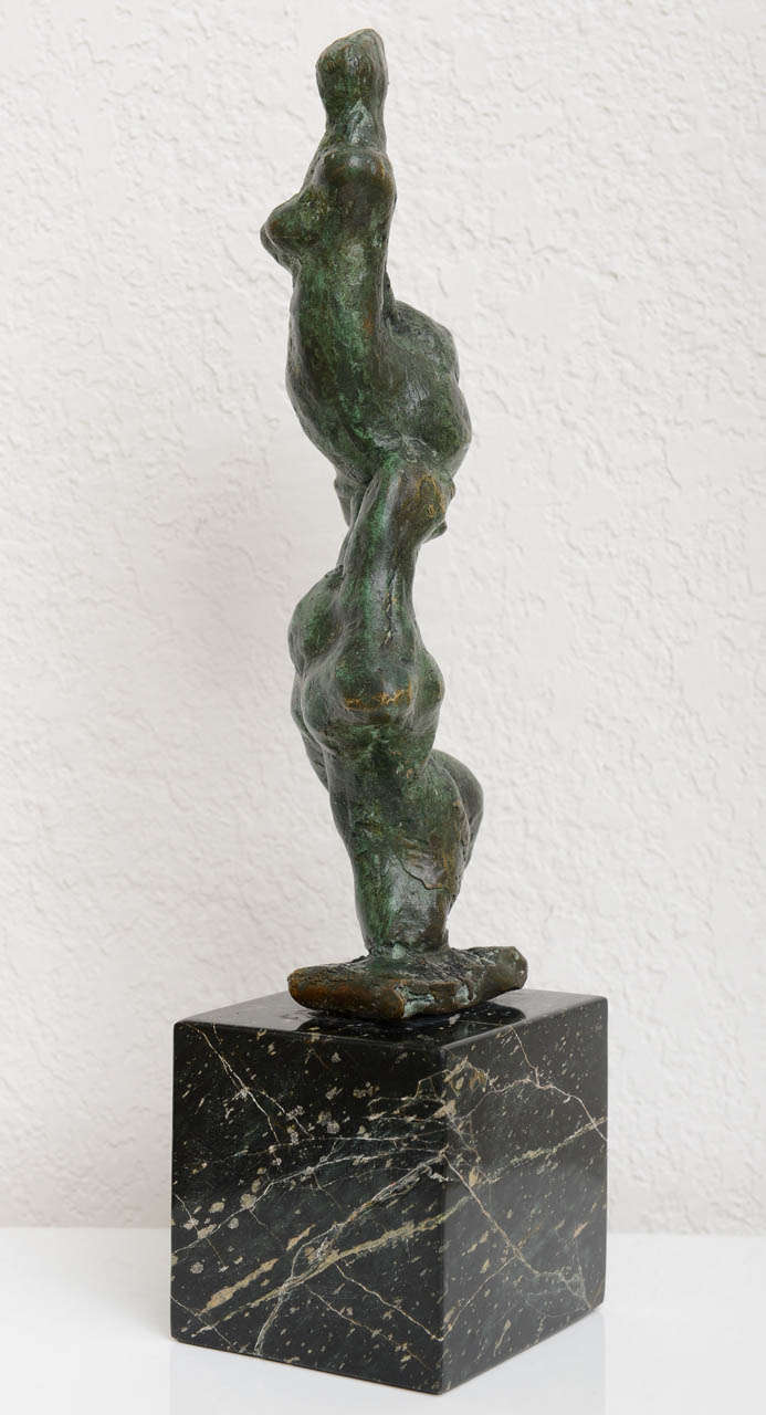 Chaim Gross Bronze on Marble Sculpture 2