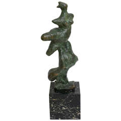 Chaim Gross Bronze on Marble Sculpture