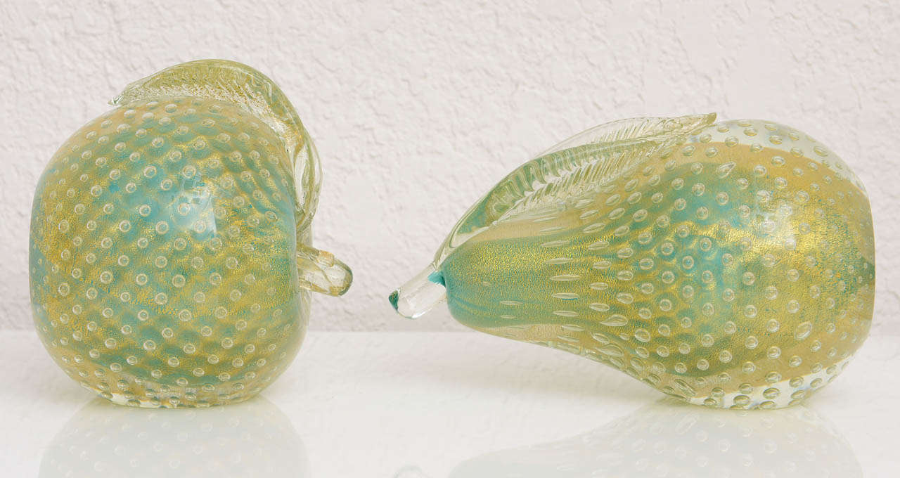 Murano Apple & Pear Shaped Bookends 2
