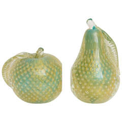 Murano Apple & Pear Shaped Bookends