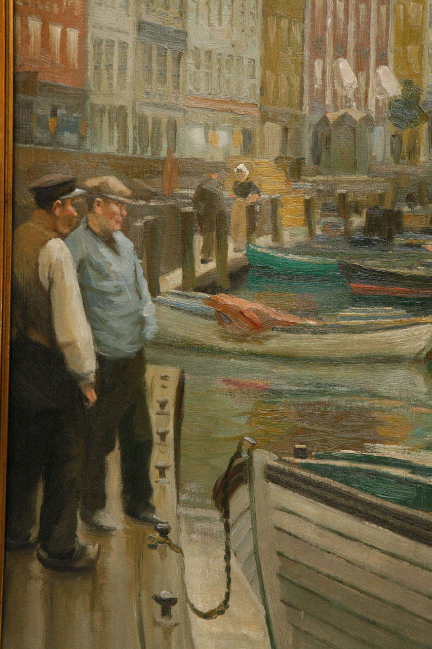 Mid-20th Century Soren Christian Bjulf Oil Painting