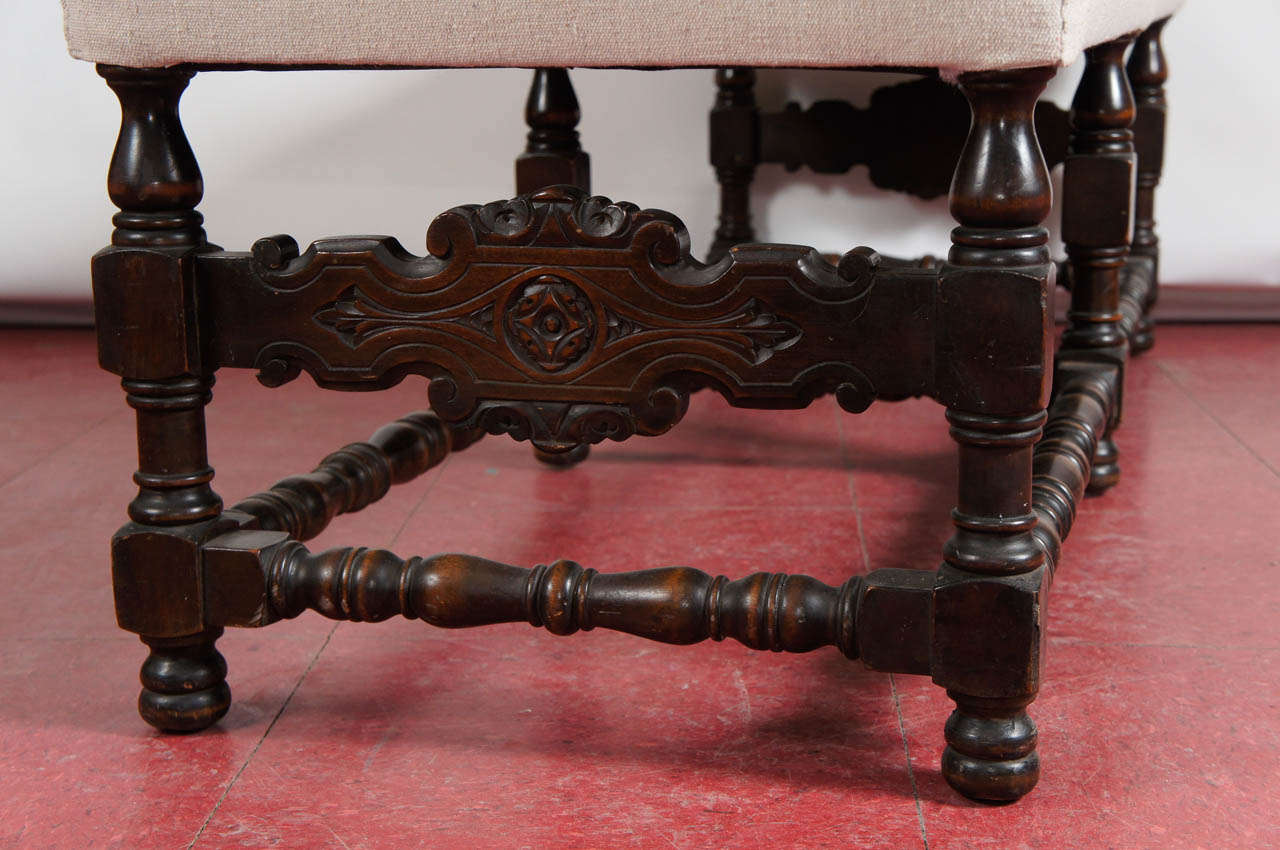 Unknown Jacobean Style Mahogany Bench