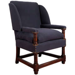 Spanish-Style Wingback Armchair