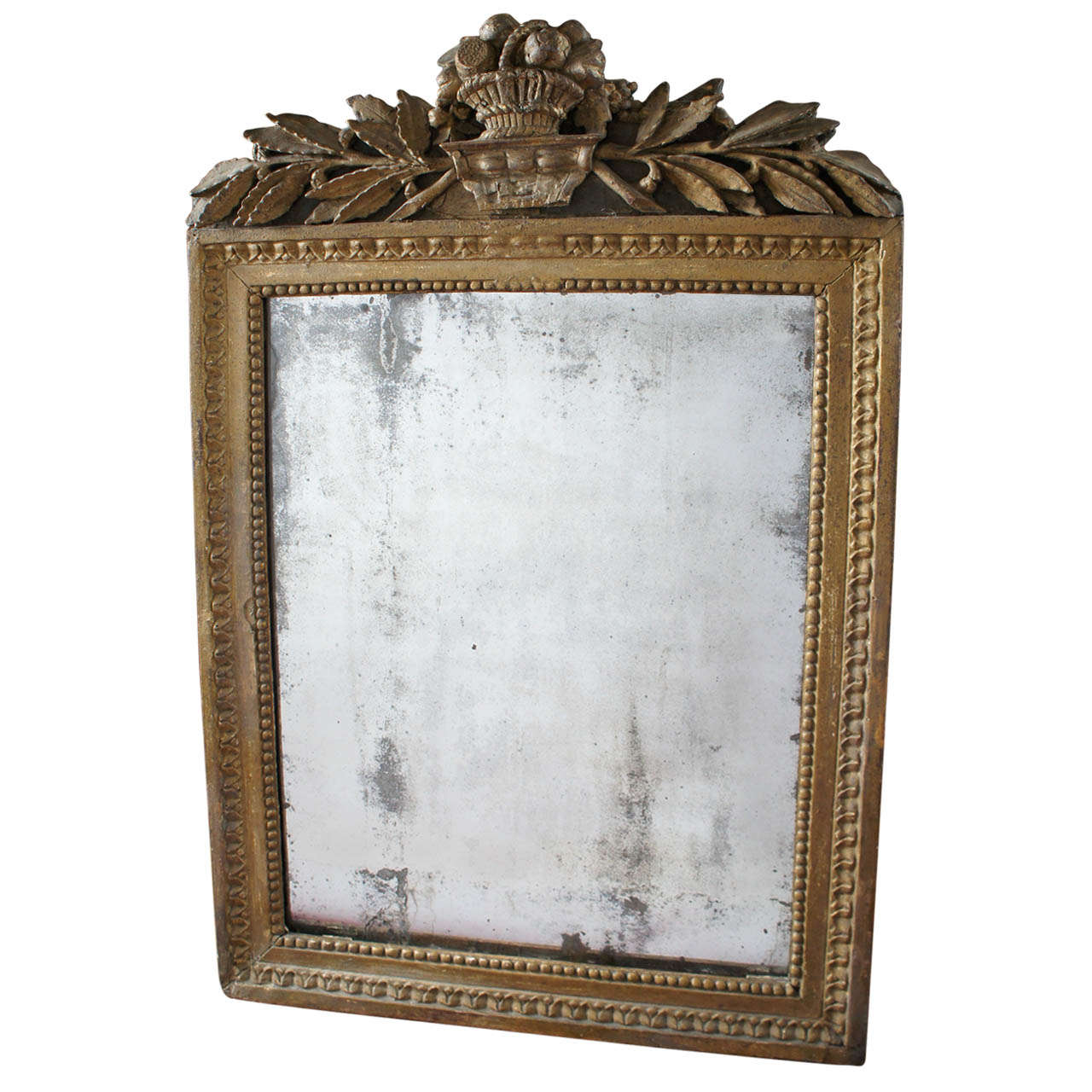 Antique Neoclassical Giltwood Mirror