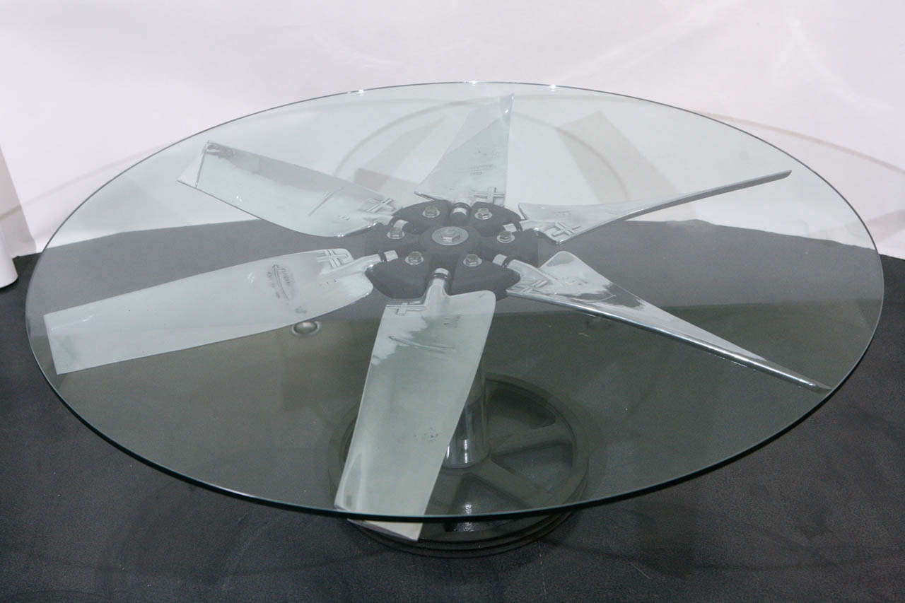Boat Propeller Coffee Table Ship Propeller Side Table Brass Fixtures