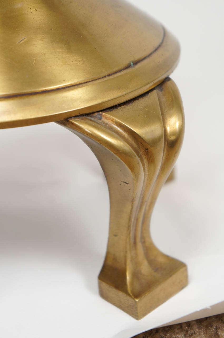 Pair of Mid-Century Brass Lamps, Original Finials 3