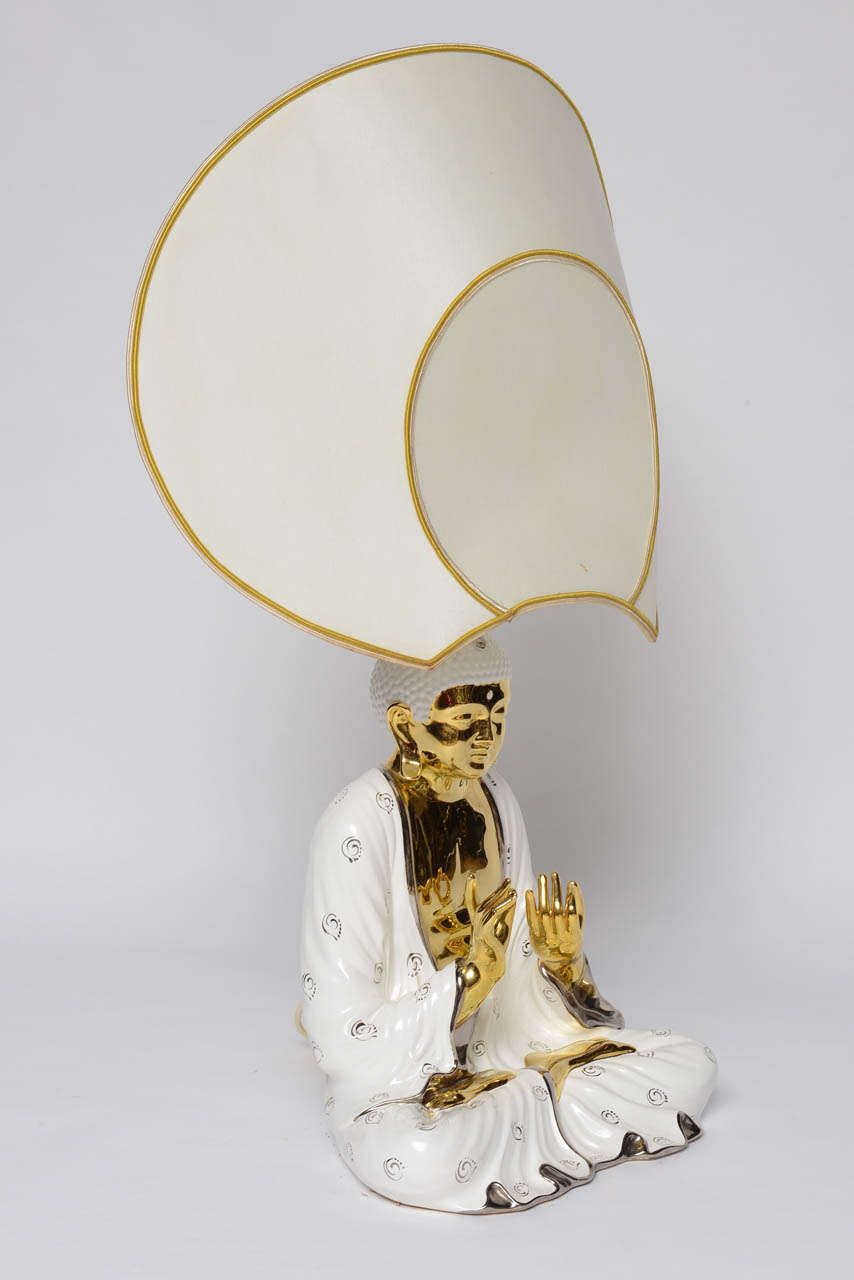 Italian Whimsical Buddha Lamp by Idealux 'Signed'