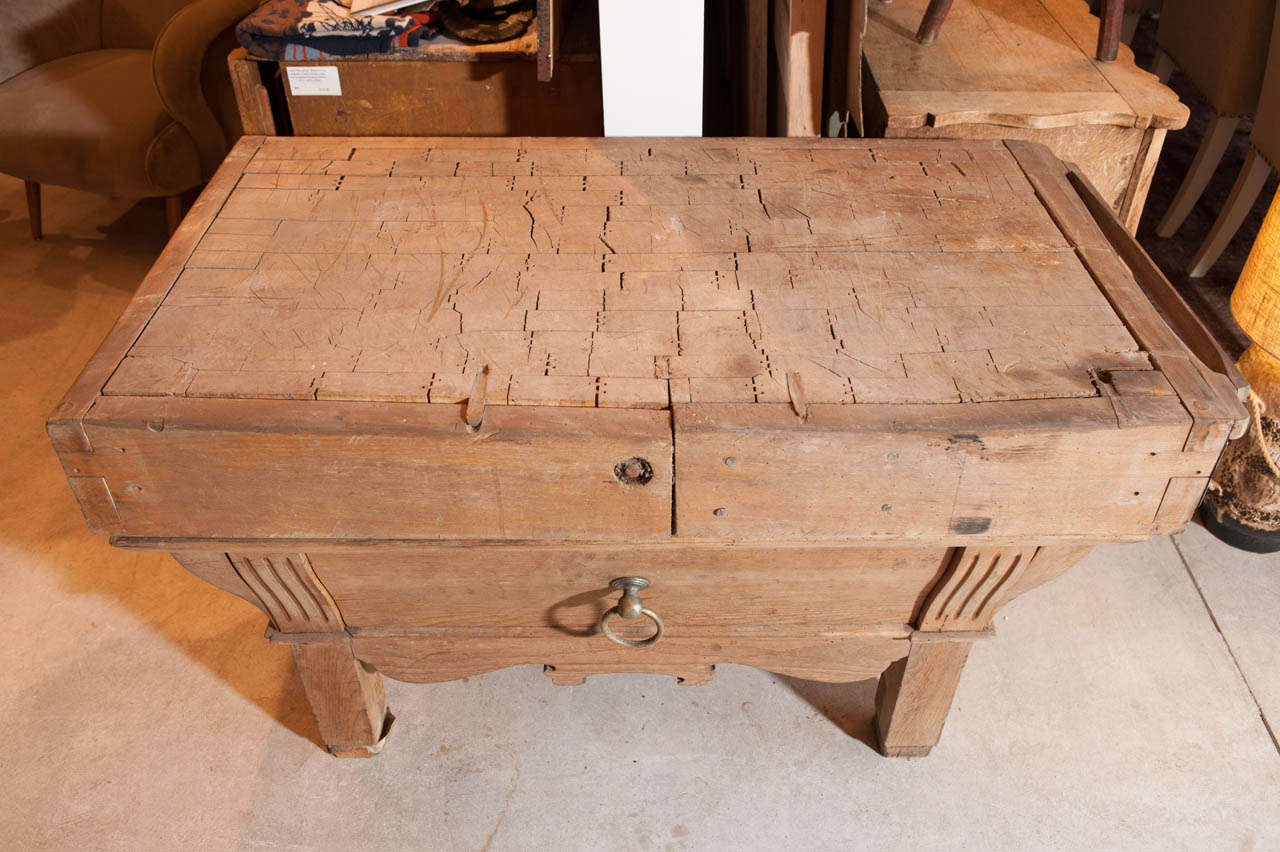 French 19th Century France Antique Wooden Bakers Counter circa 1860 For Sale